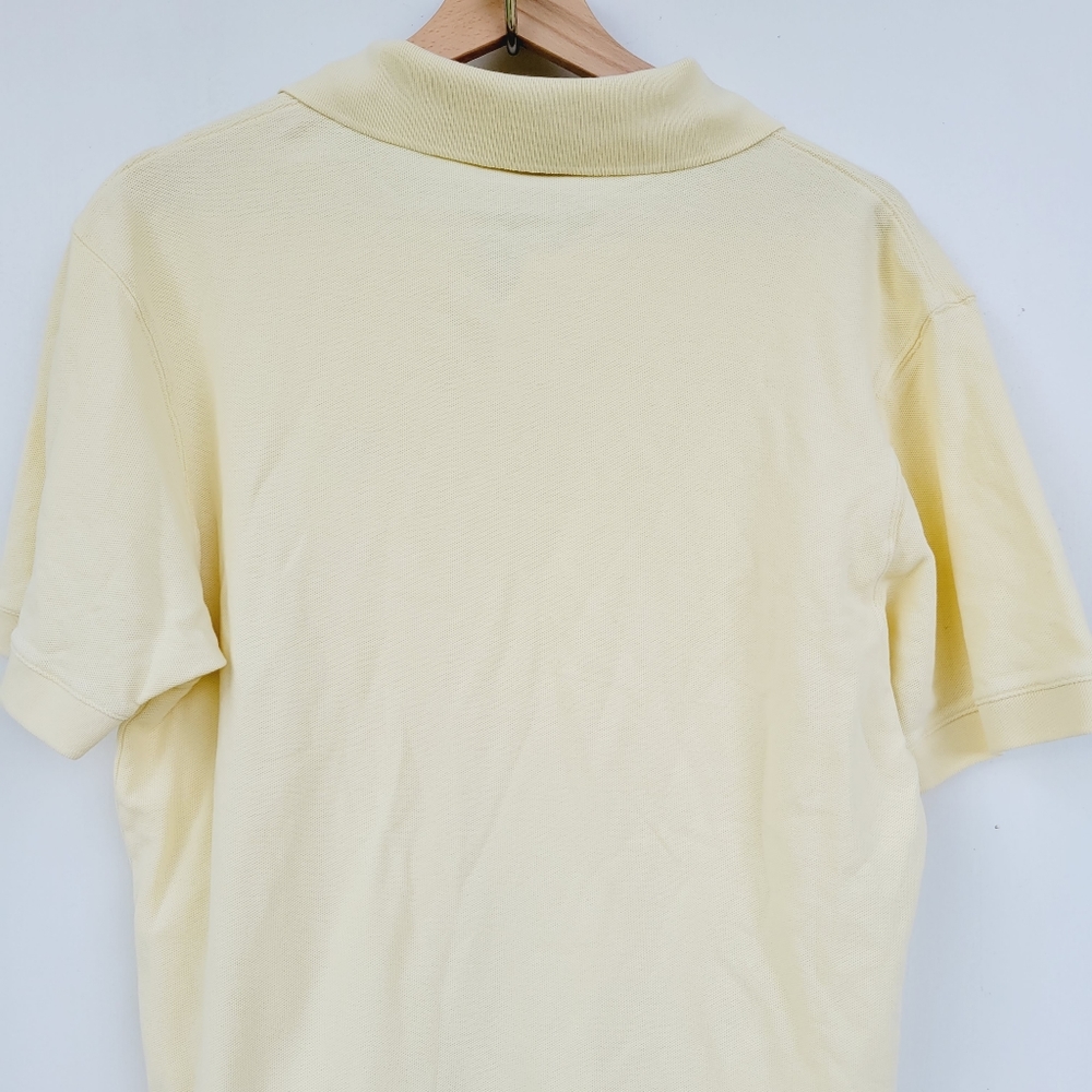 Patagonia Worn Wear mens Organic Cotton Banana Yellow Polo Shirt Size Medium - Picture 5 of 10